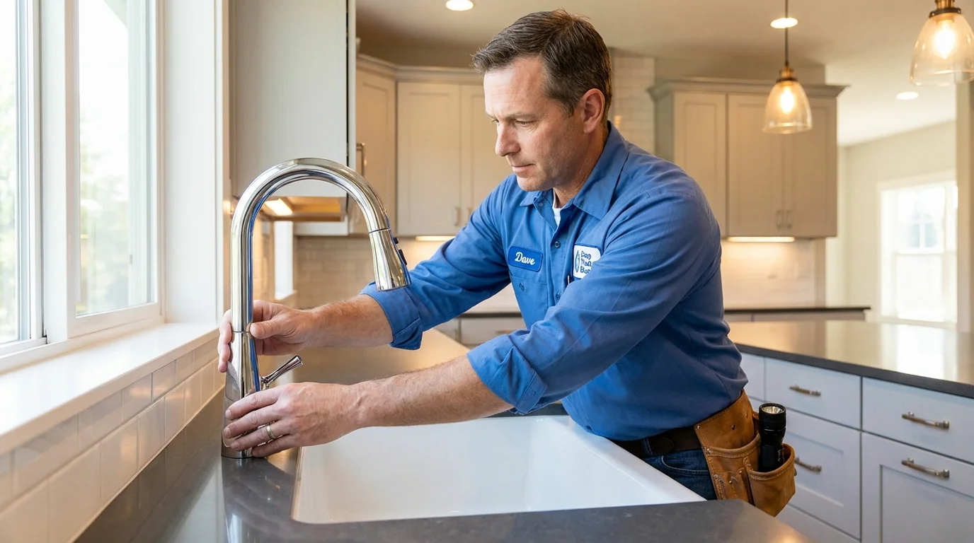 Kitchen faucet installation by Johns Plumbing LLC in Glenolden